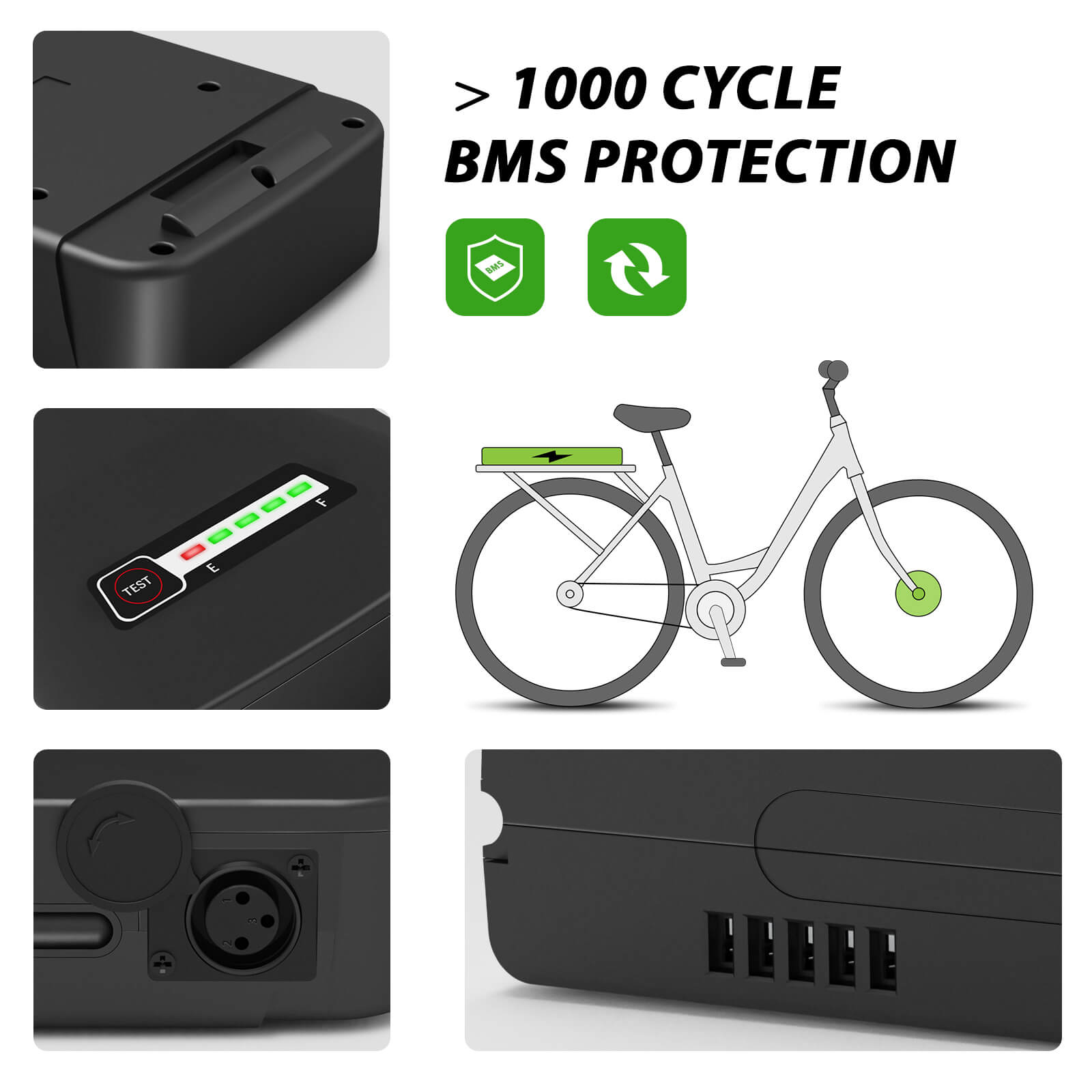 36V 10.4Ah(374Wh) Fietsaccu voor Prophete Samsung SDI3610E en BLAUPUNKT zonder oplader