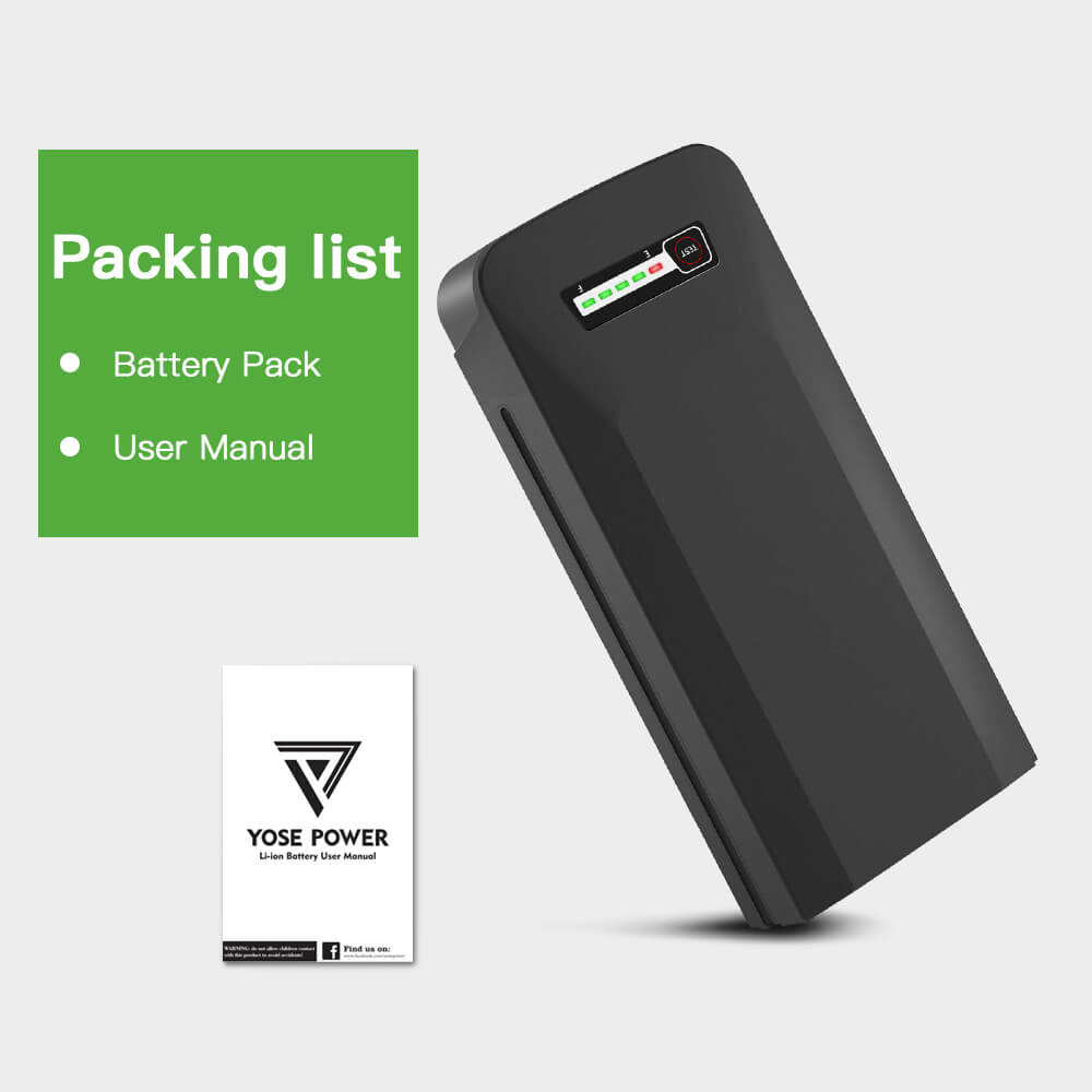 36V 10.4Ah(374Wh) Fietsaccu voor Prophete Samsung SDI3610E en BLAUPUNKT zonder oplader