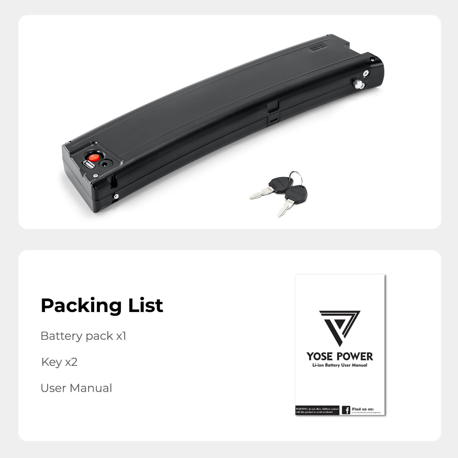 36V 10,5Ah(388Wh) Fietsaccu zonder oplader voor Reention Rapier IR-III