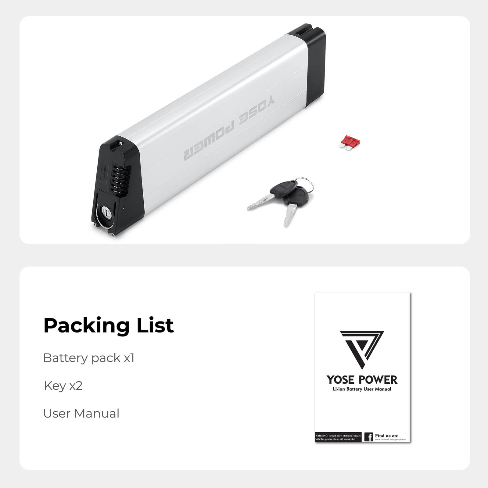 36V 11.6Ah(429Wh) Fiets accu Inframe Accu zonder Oplader voor LLobe City 3, CitySport 2, FML 810 en FML 830