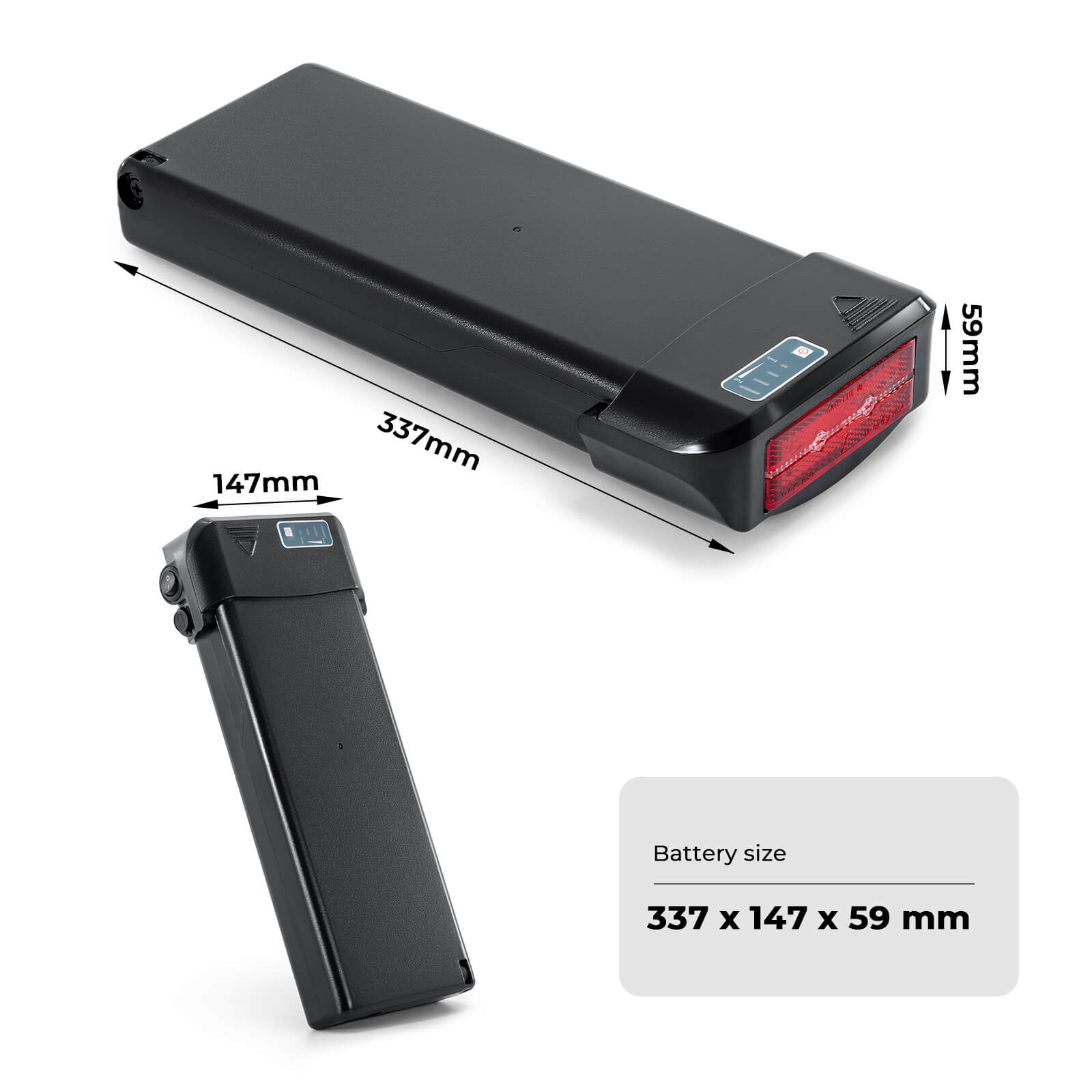 36V 11.6Ah(429Wh) Fiets accu Achterdrager Accu zonder lader voor Zündapp Groen 7.7 Z802