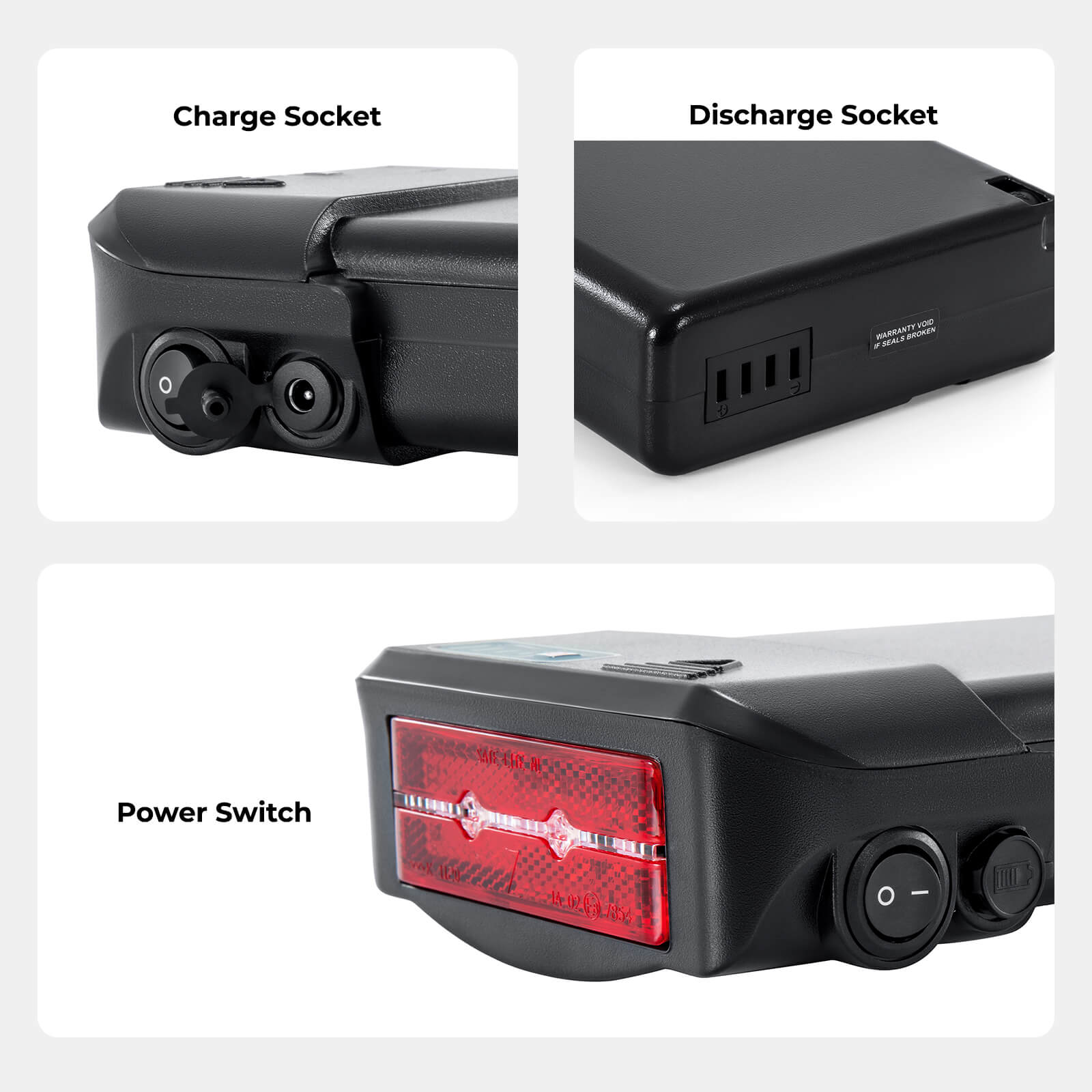 36V 11.6Ah(429Wh) Fiets accu Achterdrager Accu zonder lader voor Zündapp Groen 7.7 Z802