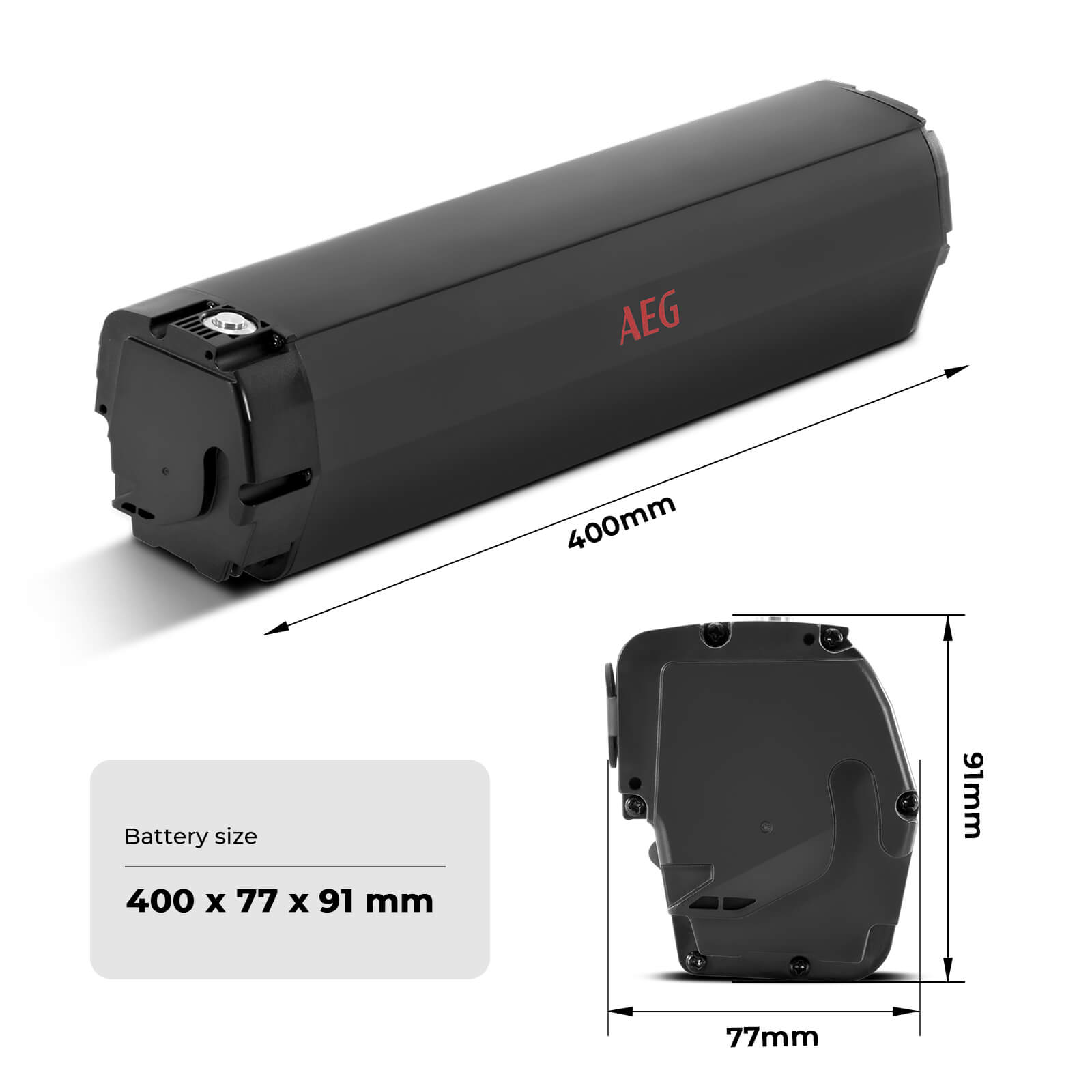 36V 13Ah(468Wh) Fietsaccu AGE Intube Batterij ZZ361 CAN-Bus zonder lader voor Prophete E-Bikes