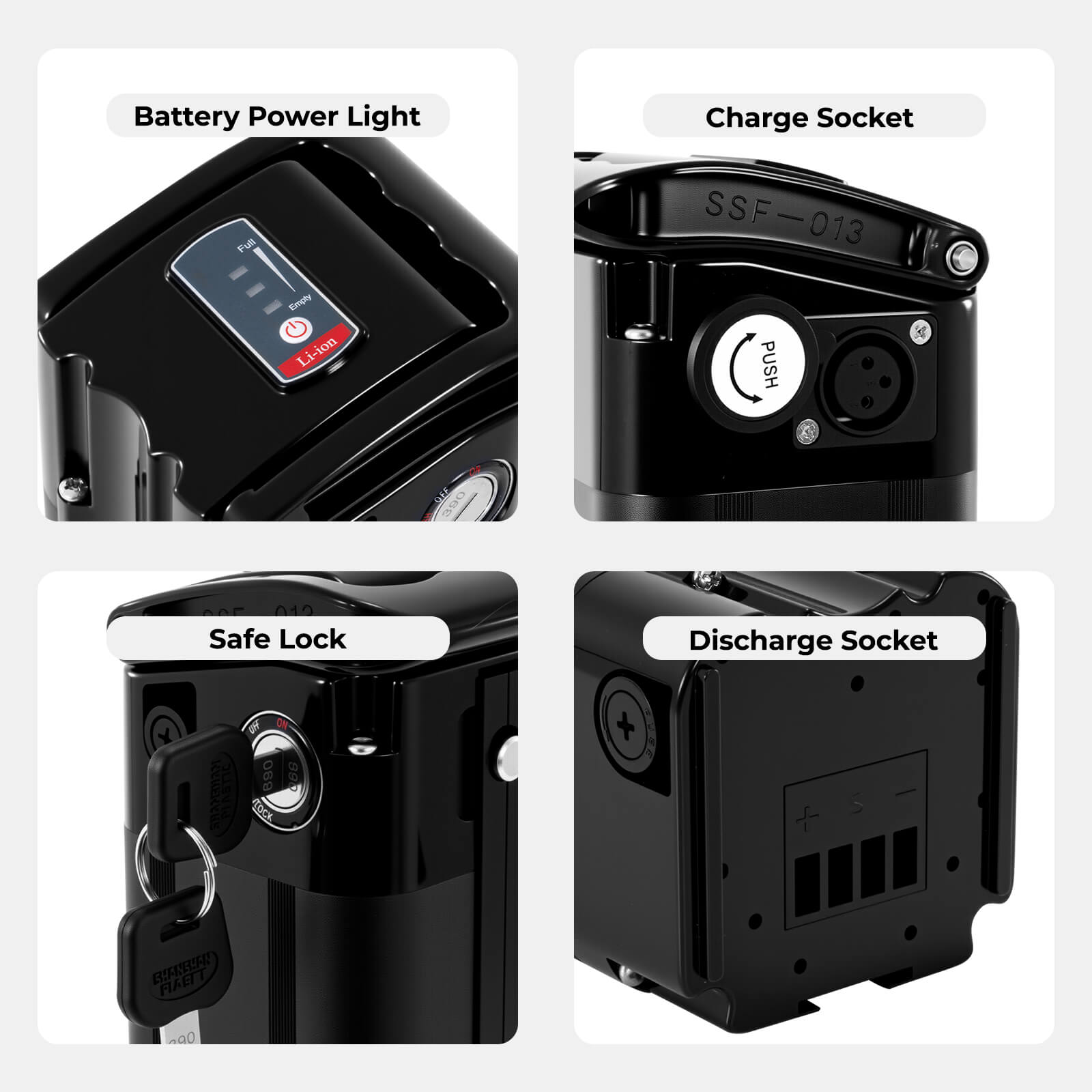 36V 13Ah (468Wh) Silverfish Li-ion Fietsaccu voor TELEFUNKEN Multitalent, Zündapp Z510, Z517, Green 2.7, Green 3.7