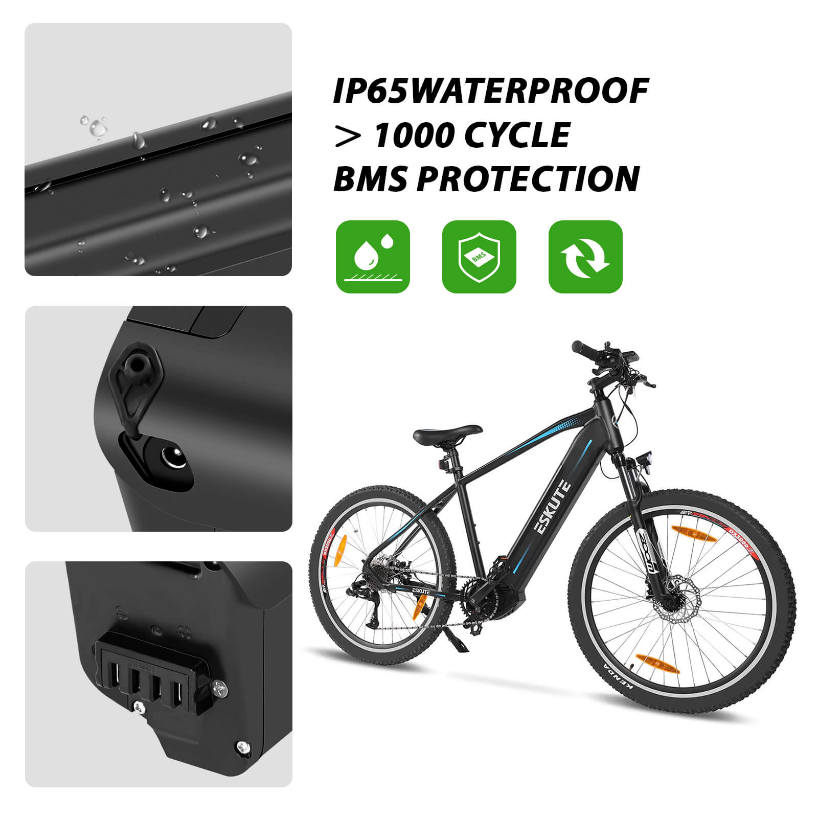 36V 14,5Ah(537Wh) Fietsaccu Intube Accu voor de 2022 Polluno, netuno polluno pro, netuno pro