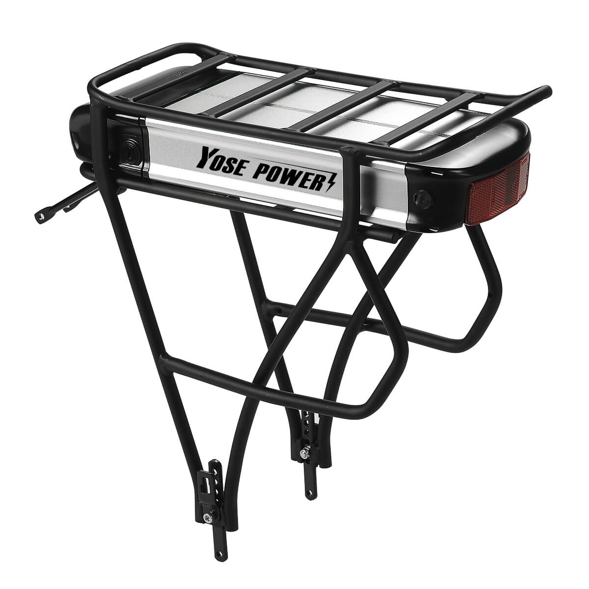 36V 13Ah/15.6Ah/16Ah/17.4Ah Fietsaccu Dolfijn XH370-13J Phylion XH370-10J met Zwarte Bagagedrager Geschikt voor 26"-28" Fiets