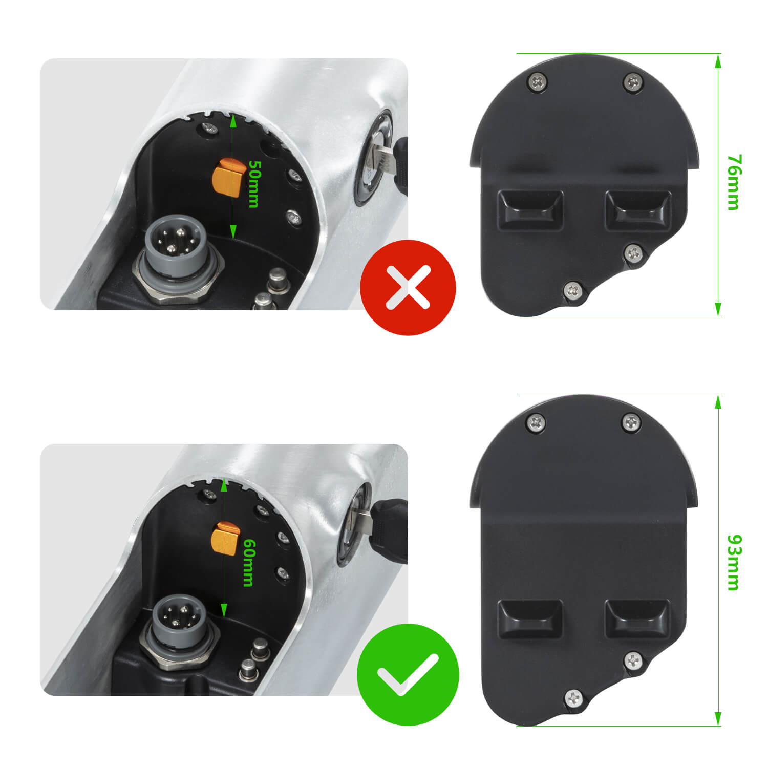 36V 13Ah(481Wh) Fietsaccu REENTION EEL-PRO met 52 cellen voor Matrabike Fongers Nuevo, Zündapp Z808 / ZZ378