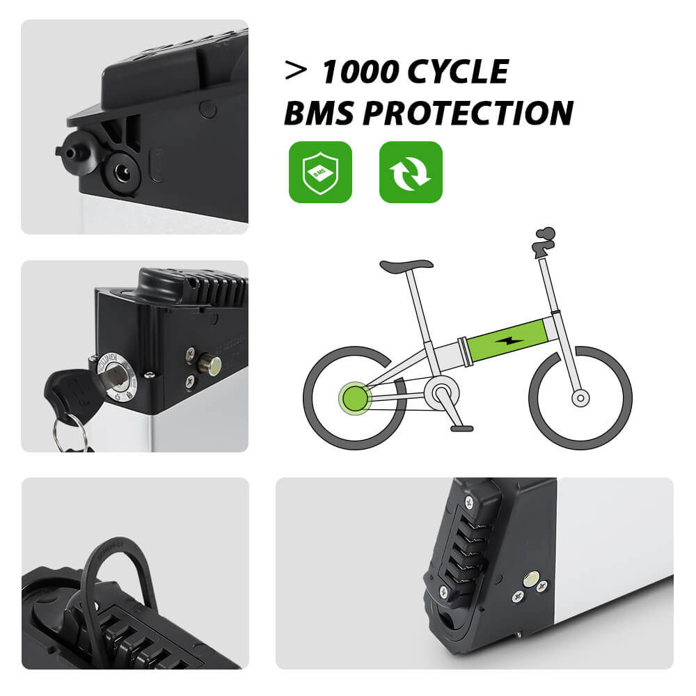 48V 11.6Ah(558Wh) Fietsaccu InFrame Li-ion Accu DCH006 zonder Oplader voor FIIDO M1 Pro / BEZIOR XF200 / Samebike Accu