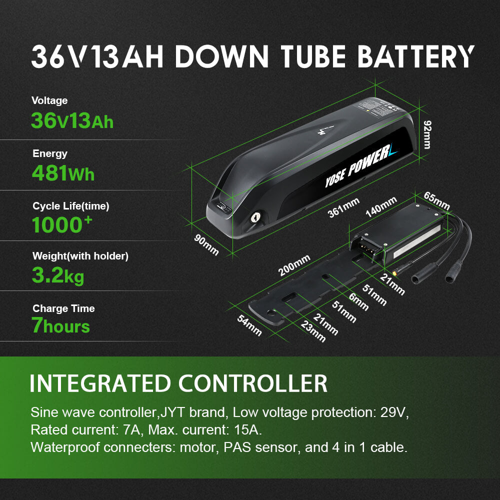 Laatste voorraad! E-Bike ombouwset 36V 250W 28"(700C) Achter Motor Kit voor Cassette met 36V 13Ah Accu