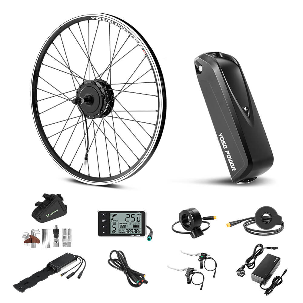 E-Bike ombouwset 36V 250W 28" Achter Motor Kit voor Vrijloop met 36V 18Ah Accu