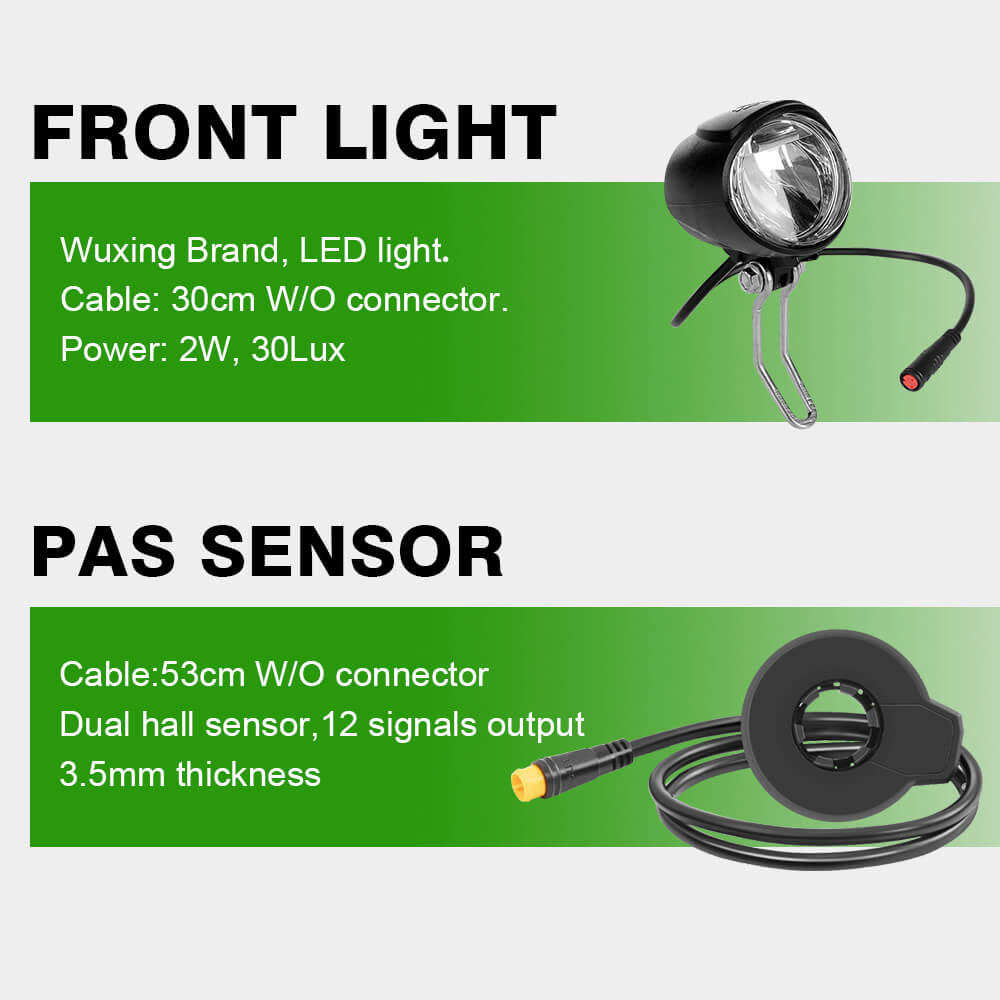 E-Bike ombouwset 36V 250W 26" Voormotor Kit met HL1 36V 18Ah Accu Naafmotor DIY