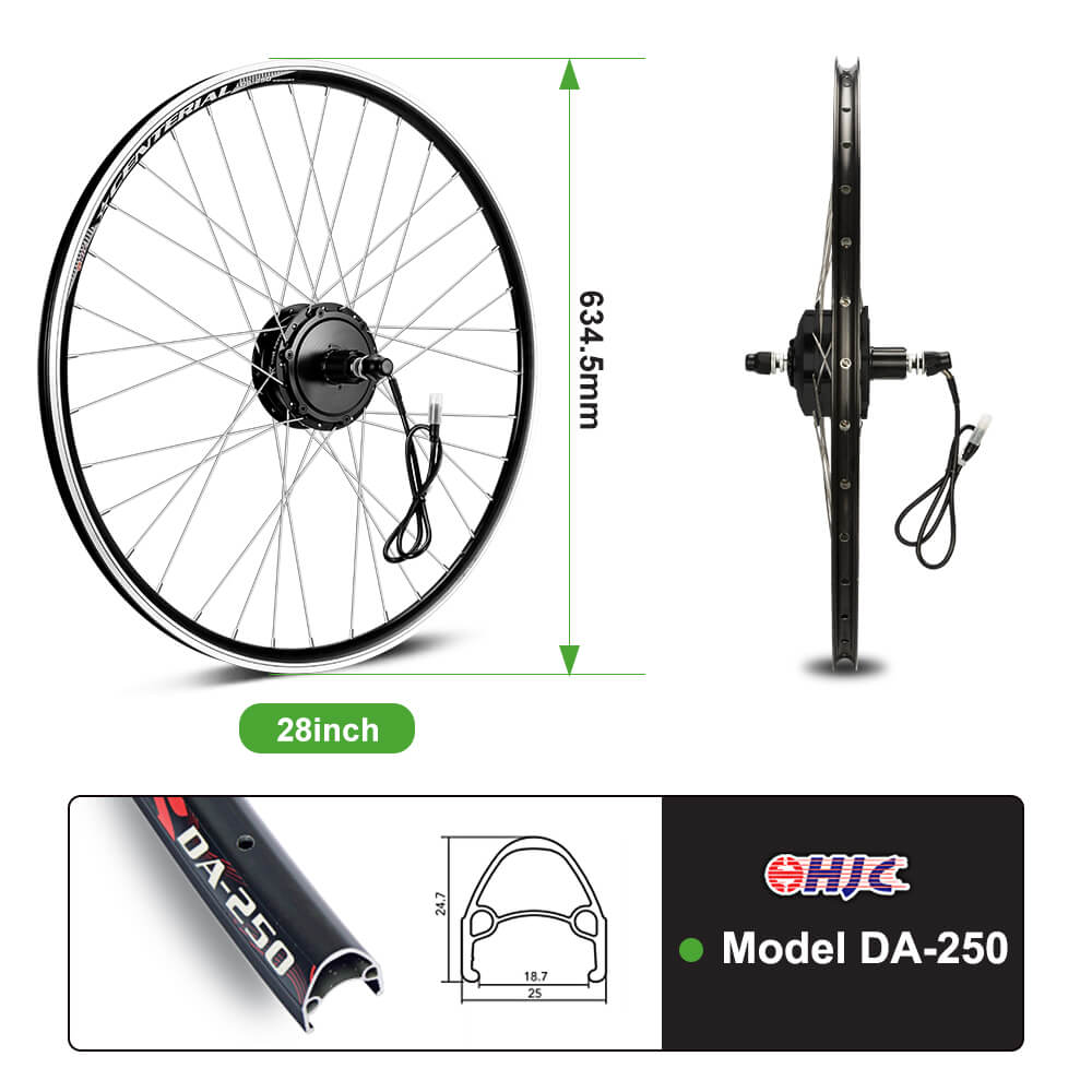 E-Bike ombouwset 36V 350W 28"(700C) Achter Cassette Motor Fiets Naafmotor Conversie Kit