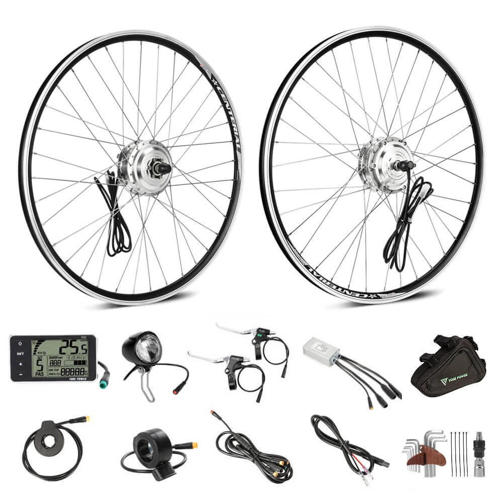 E-Bike ombouwset 36V 250W 28"(700C) Voormotor Kit Fiets E-Bike Naafmotor in Zilver zonder accu