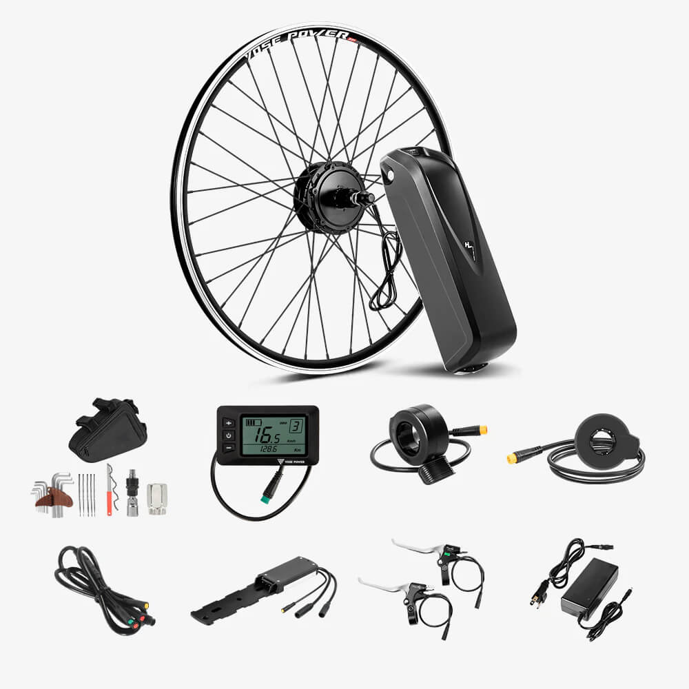 E-Bike ombouwset 36V 250W 28" Achter Motor Kit voor Cassette met 36V 18Ah Accu
