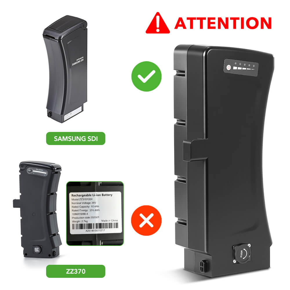 36V 13Ah(481Wh)/16Ah(592Wh) Fietsaccu zonder lader geschikt voor Prophete, Zündapp, Kreidler