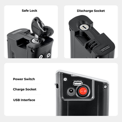 36V 10,5Ah(388Wh) E-Bike Li-ion-accu zonder oplader voor Reention Rapier IR-III