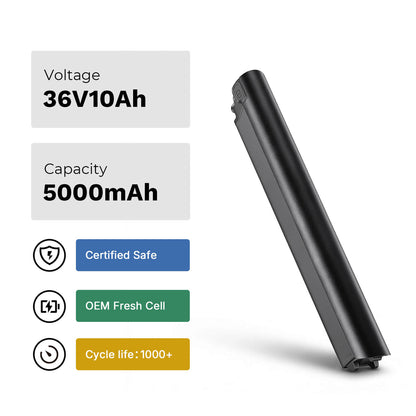 36V 10Ah (360Wh) Li-ion Fietsaccu zonder lader geschikt voor Tenways CGO600 PRO (Classic Edition) en CGO600 Plus (New Edition)