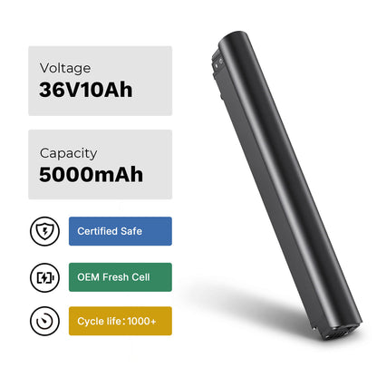 36V 10Ah (360Wh) Li-ion Fietsaccu zonder lader geschikt voor Tenways CGO600 Pro(New Edition)