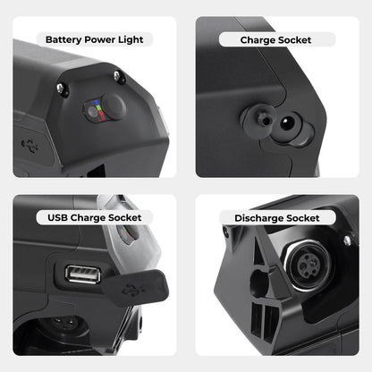 36V 12,8Ah (461Wh) Li-ion Fietsaccu SE-MI Intube Accu zonder oplader, geschikt voor Surpass, Nakamura