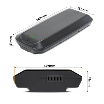 36V 14Ah(504Wh) Li-ion E-Bike Accu LG Cellen YJ145 voor E-Bikes van Telefunken, Zündapp, Chrisson etc. zonder Oplader
