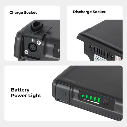 36V 14Ah (504Wh) Achterdrager Fietsaccu Sparta E-500 (SP-01) voor B-Bike Sparta, Batavus zonder oplader