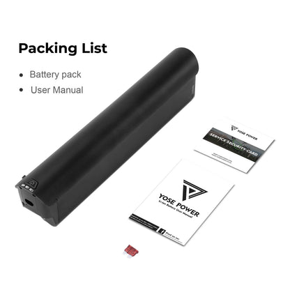 36V 16Ah (576Wh) Li-ion Batterie met inbouwbuis voor HillMiles fietsaccu, Jasion EB5 Roamer/Tourroll J1 ST Trekk/Samebike RS-A01 Pro-T Urban