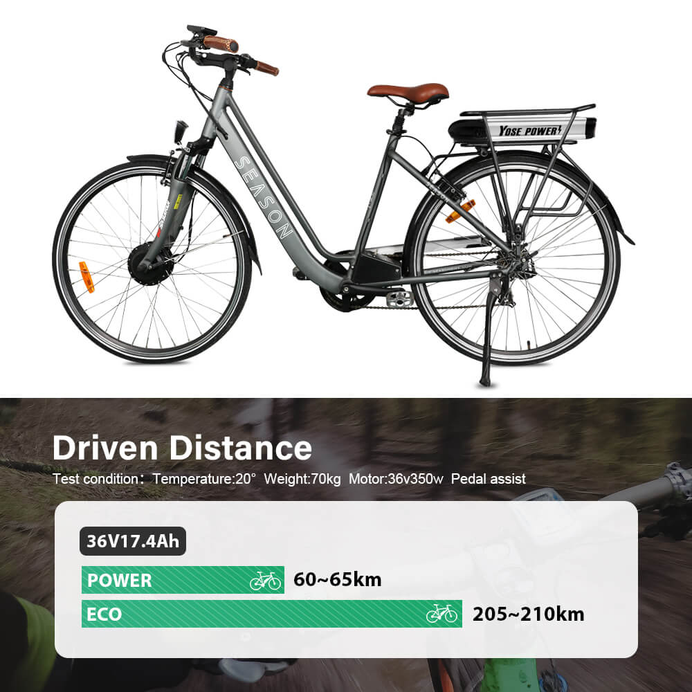 36V 13Ah/14.5Ah/15.6Ah/16Ah/17.4Ah E-Bike Lithium-ion Accu met/zonder Zwarte Bagagedrager Geschikt voor 26"-28" Fiets