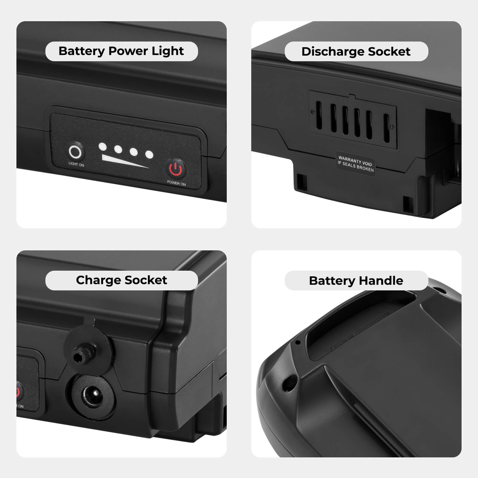 36V 10,4Ah(374Wh)/12,8Ah(473Wh) E-bike Fietsaccu voor Amigo, Minerva, Phylion Joycube SF-03 JCEB360-11