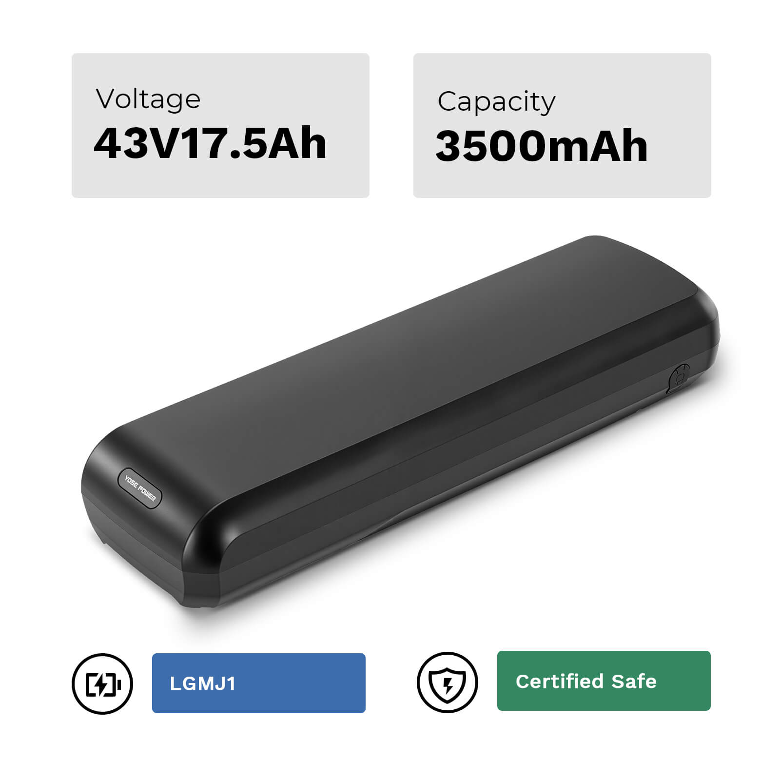 43V 17,5Ah (752Wh) Bafang Achterbagagedrager Accu Fietsaccu BTC01 LG Cells zonder lader (BT C01.750.UC)