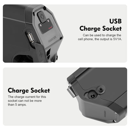 Battery USB charge port and charge port