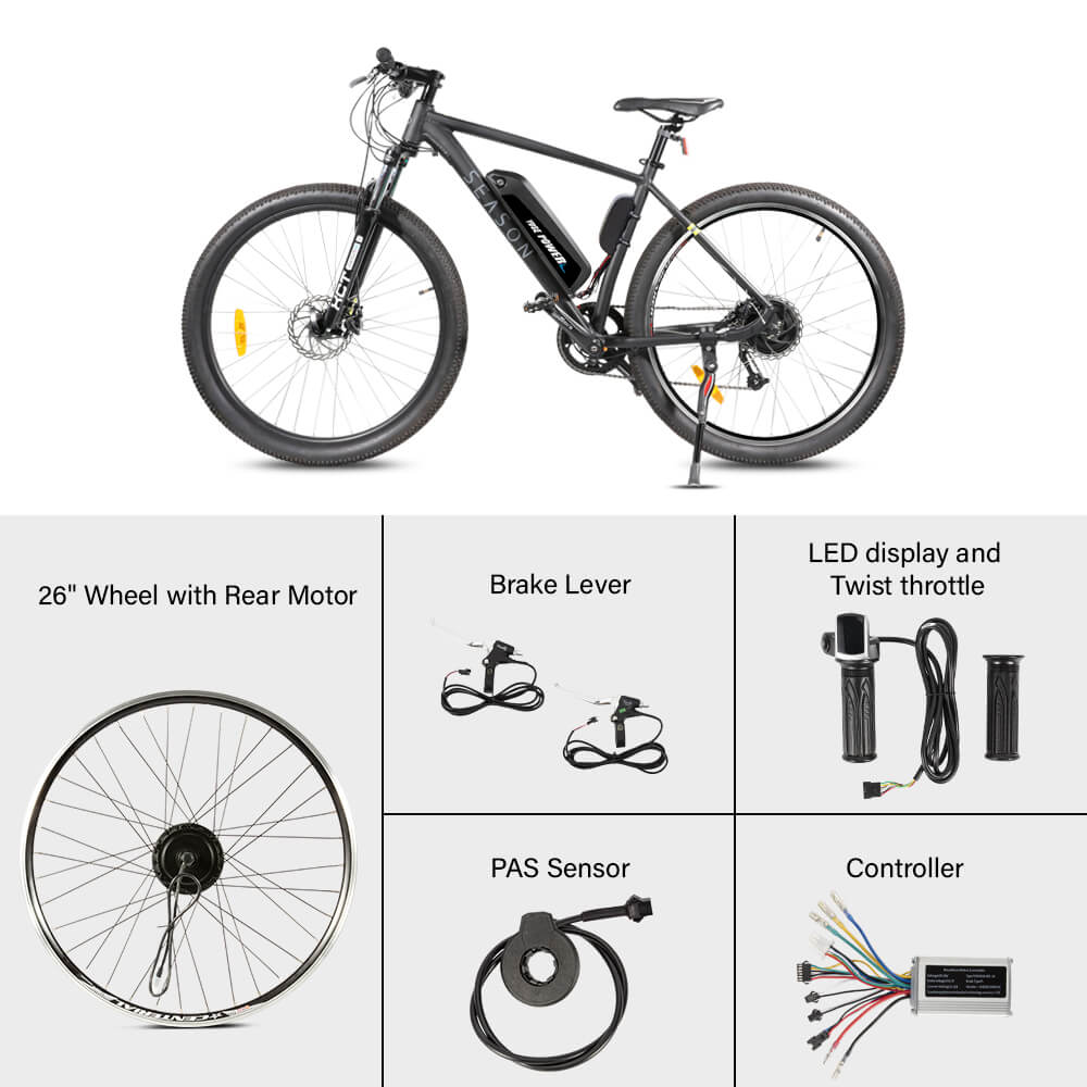 E-Bike ombouwset 36V 250W 26" Achter Vrijwiel Motor Kit Fiets Naafmotor