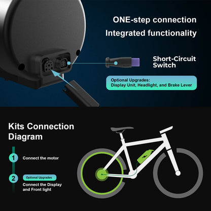 Ombouwset Elektrische Fiets 36V 250W 28" Achterwielmotor kit (cassettetype) met 36V fles accu Samsung-cel en geïntegreerde koppel PAS sensor A3