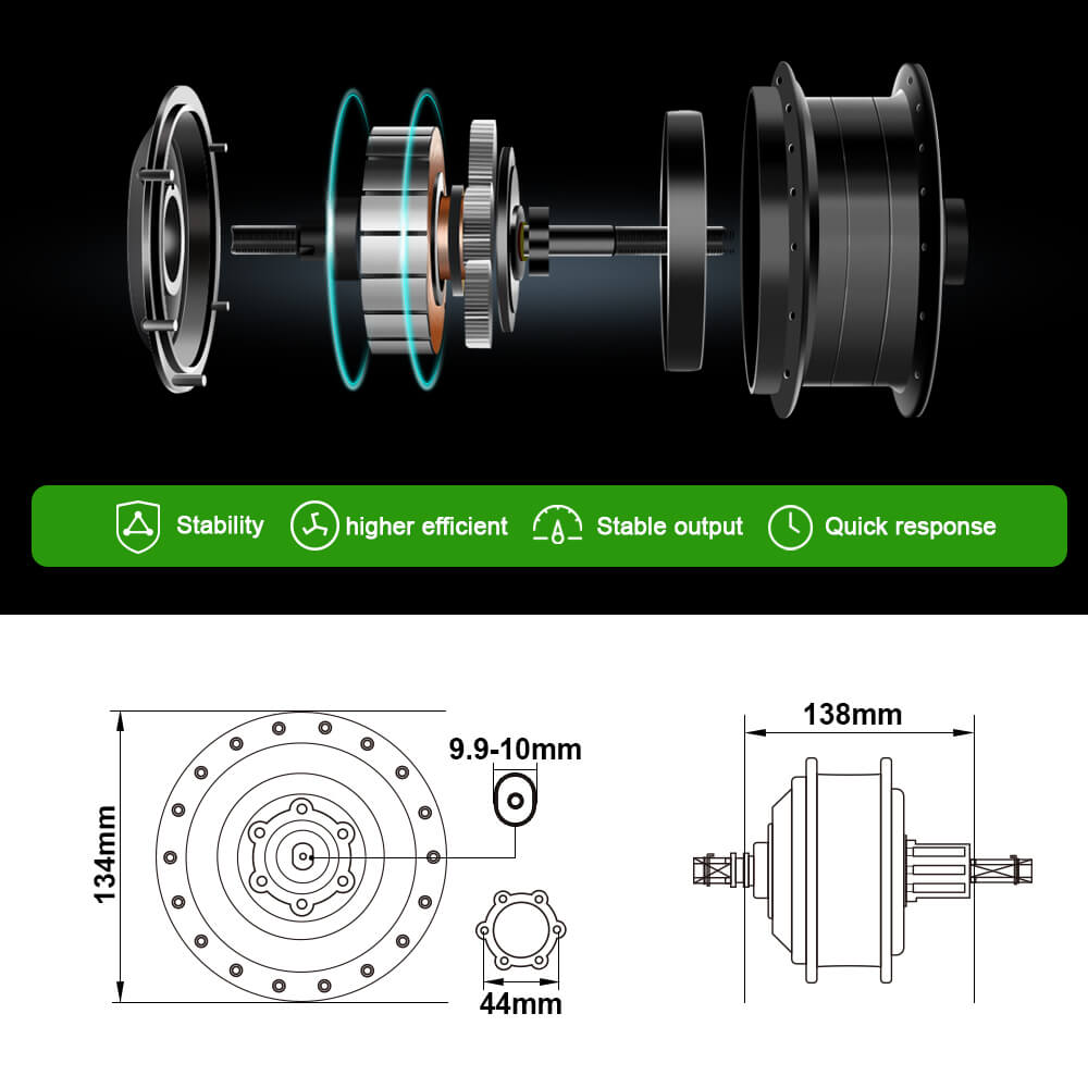 E-Bike ombouwset 36V 350W 26" Achter Cassette Motor Fiets Naafmotor Conversie Kit