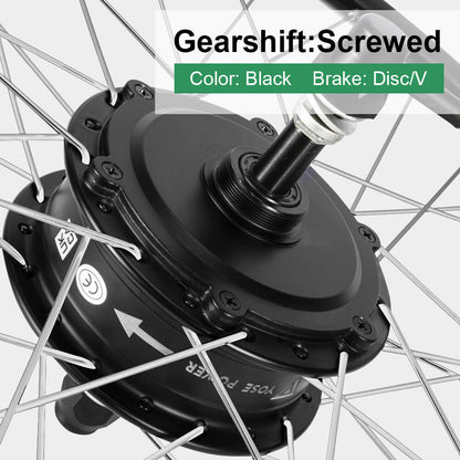 E-Bike ombouwset 36V 350W 27.5" Achter Vrijwiel Motor Fiets Naaf Motor Kit
