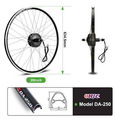 E-Bike ombouwset 36V 350W 28"(700C) Achter Motor Kit voor Cassette met 36V 13Ah Accu