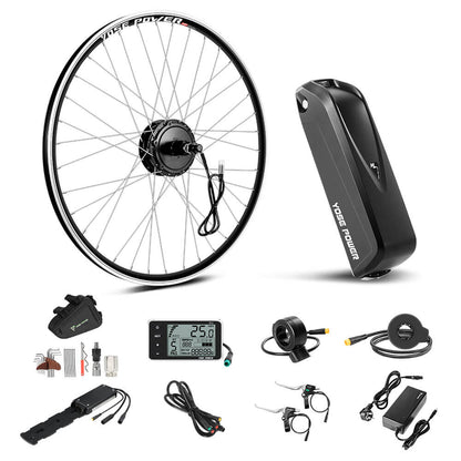 E-Bike ombouwset 36V 350W 28"(700C) Achter Motor Kit voor Cassette met 36V 18Ah Accu